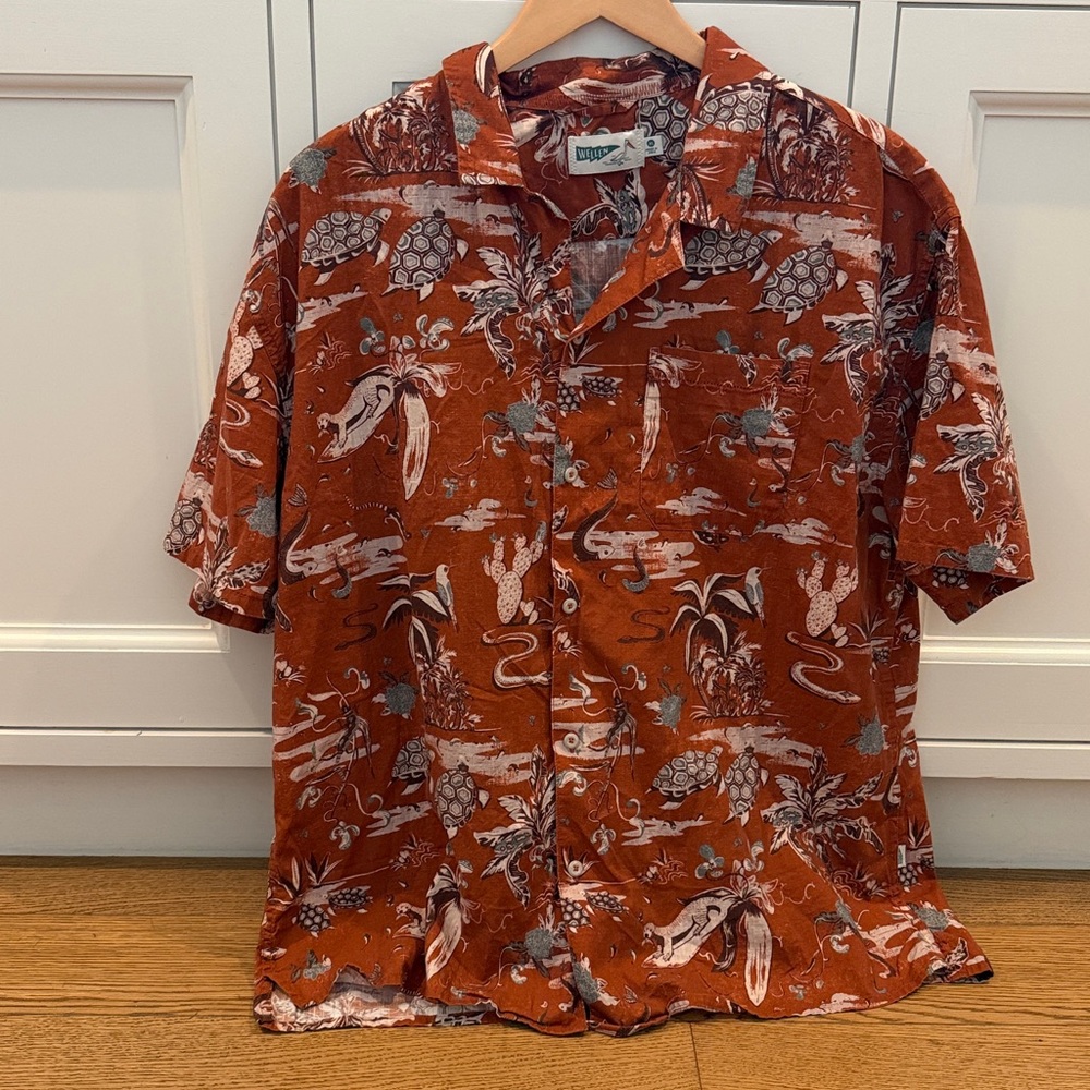 Wellen Camp Collar Short Sleeve Shirt XL - Picture 2 of 8
